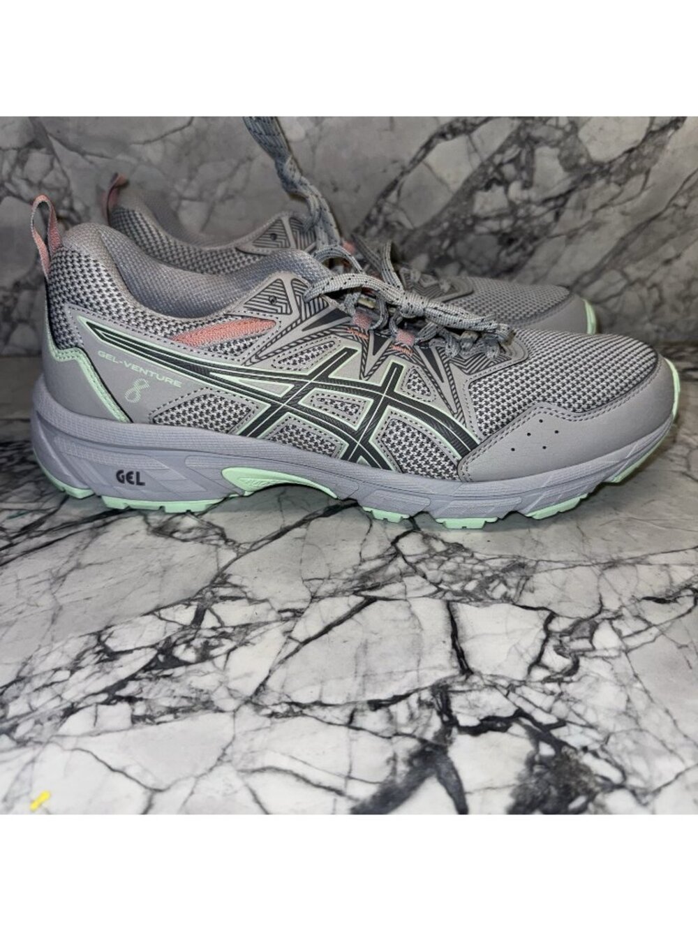 ASICS Womens Size 8 GEL-Venture 8 Trail Running Shoes Sneakers NEW Gray